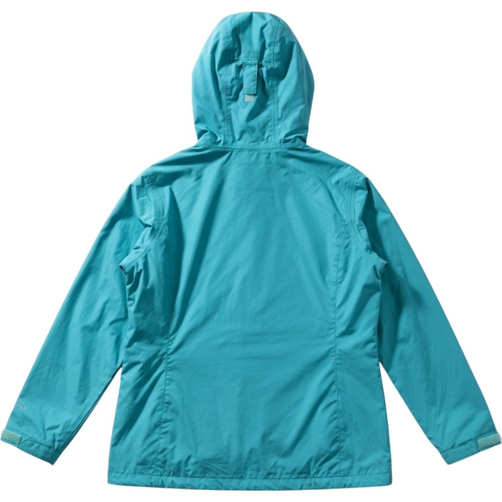Columbia Omni-Tech Rain Jacket Womens 1X Teal Blue Packable Hooded Shell Plus